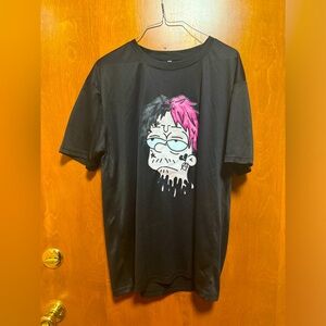 Lil Peep Hellboy Bart Simpson T-shirt Men’s Black Size Small